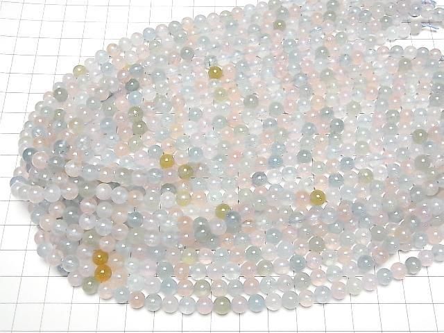 [Video] Beryl Mix (Multicolor Aquamarine) AAA Round 6mm Half or 1strand Beads (approx. 15 inches/38 cm)