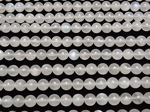 [Video] Royal Blue Moonstone AA+ Round 8mm half or 1-strand beads (approx. 15 inches/36 cm)