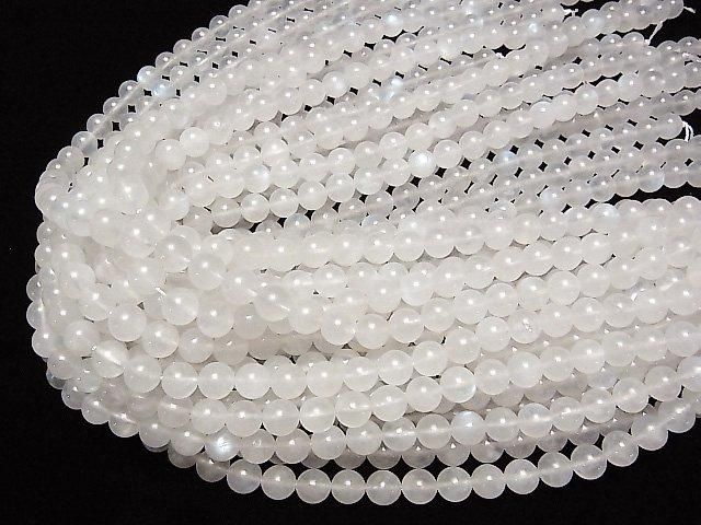 [Video] Royal Blue Moonstone AA+ Round 8mm half or 1-strand beads (approx. 15 inches/36 cm)