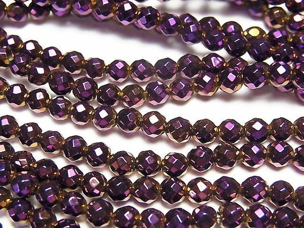 Faceted Round, Hematite Gemstone Beads