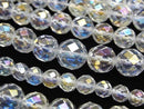 [Video]Aqua Crystal 64Faceted Round 6-12mm Size Gradation 1strand beads (aprx.15inch/38cm)