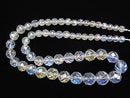 [Video]Aqua Crystal 64Faceted Round 6-12mm Size Gradation 1strand beads (aprx.15inch/38cm)