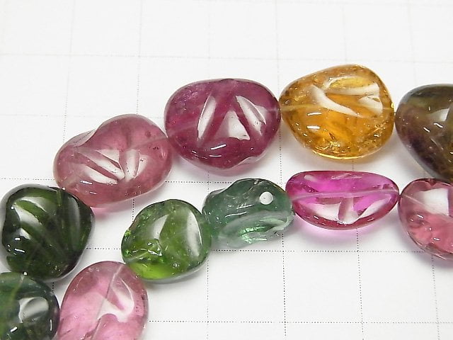 [Video] [One of a kind] Top Quality Multicolor Tourmaline AAAA Rough Nugget Necklace NO.3