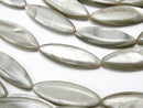 [Video] Greige color Shell Marquise 29x10x4mm 1strand beads (aprx.13inch/33cm)