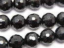 [Video] High Quality! Black Spinel AAA 128Faceted Round 10mm half or 1strand beads (aprx.15inch / 37cm)