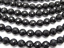 [Video] High Quality! Black Spinel AAA 128Faceted Round 10mm half or 1strand beads (aprx.15inch / 37cm)