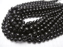 [Video] High Quality! Black Spinel AAA 128Faceted Round 10mm half or 1strand beads (aprx.15inch / 37cm)
