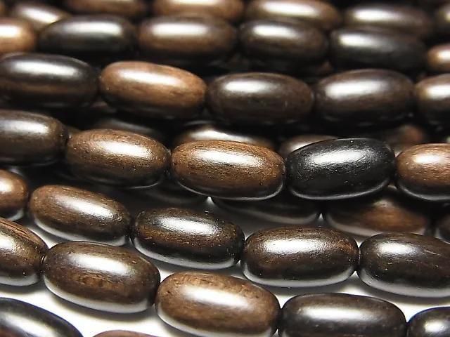 Ebony Wood  Rice 10x5x5mm 1strand beads (aprx.15inch/38cm)
