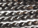 Ebony Wood  4Faceted Twist Faceted Rice 15x10x10mm 1strand beads (aprx.15inch/38cm)