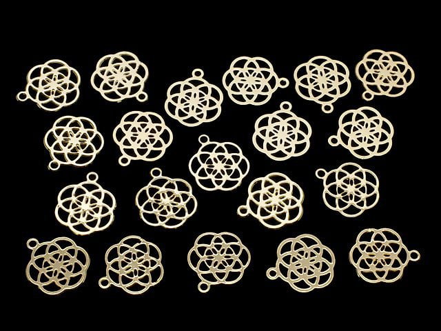 Metal parts Holy Charm [Seed of Life] 10mm Gold color 2pcs