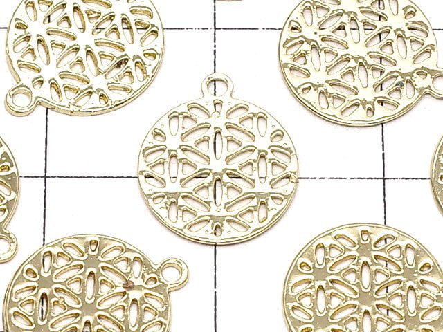 Metal parts Holy Charm [Flower of Life] 10mm Gold color 2pcs