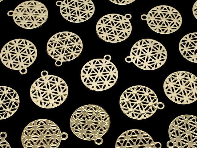 Metal parts Holy Charm [Flower of Life] 10mm Gold color 2pcs