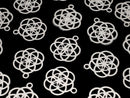 Metal parts Holy Charm [Seed of Life] 10mm Silver color 2pcs
