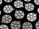 Metal parts Holy Charm [Flower of Life] 10mm Silver color 2pcs