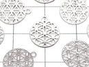 Metal parts Holy Charm [Flower of Life] 10mm Silver color 2pcs