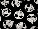 Metal parts Holy Charm [Tree of Life] 10mm Silver color 2pcs