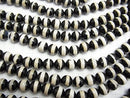 Line Carved Black Agate Round 10mm 1strand beads (aprx.15inch / 37cm)
