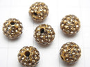 Rhinestone Ball Round 8mm [Gold] 10pcs