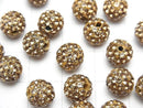 Rhinestone Ball Round 8mm [Gold] 10pcs