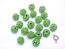 Rhinestone ball 8 mm [Peridot] 10 pcs $4.79!