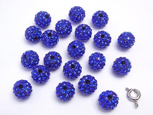 Rhinestone ball 8 mm [blue] 10 pcs $4.79!