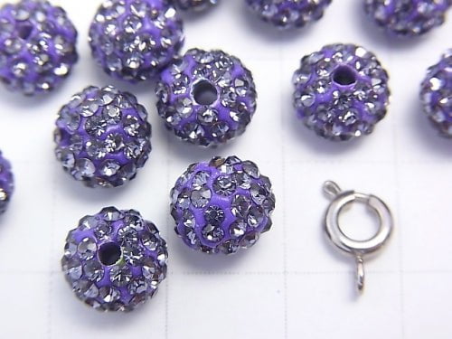 Rhinestone ball 8 mm [Amethyst] 10 pcs $4.79!