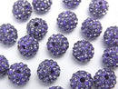 Rhinestone ball 8 mm [Amethyst] 10 pcs $4.79!