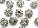 Rhinestone Ball Round 8mm [Silver] 10pcs