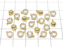 Metal Charm 7x5x3mm Gold with CZ 1pc