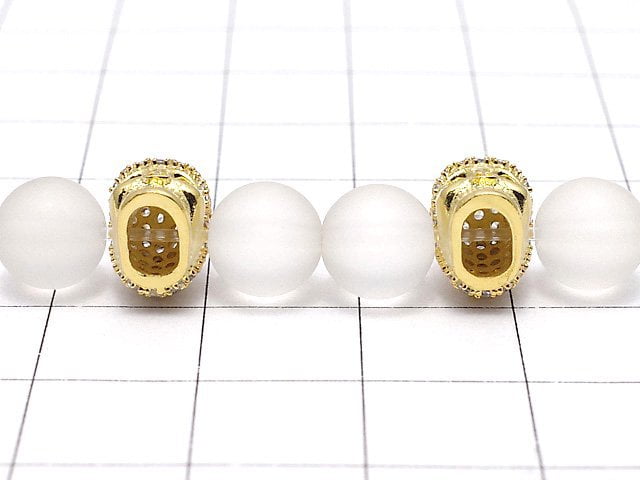 Metallteile Totenkopf 9,5 x 7 x 9 mm goldfarben (mit CZ) 2 Stück 3,79 $!