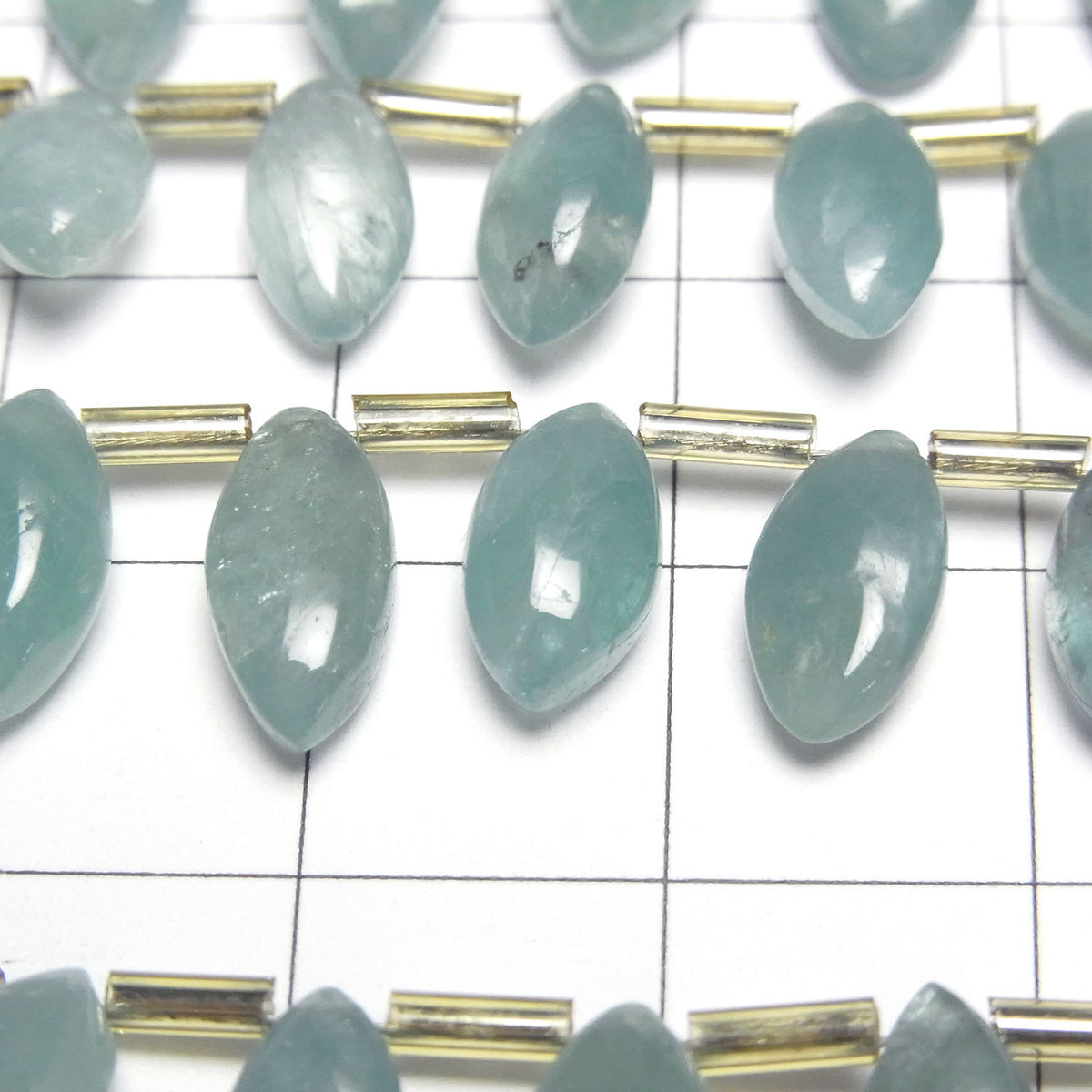 Grandidierite AA++ 欖尖形刻面（平滑）1串（22顆）