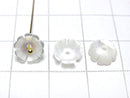 [Video] High-Quality White Shell (Silver-lip Oyster) AAA 3D Flower [6mm][8mm][10mm] Center Hole 4pcs