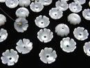 [Video] High-Quality White Shell (Silver-lip Oyster) AAA 3D Flower [6mm][8mm][10mm] Center Hole 4pcs