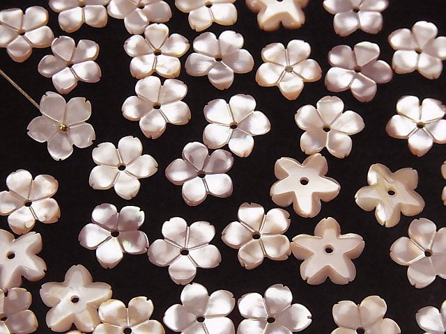 [Video] High quality pink Shell AAA flower [6mm][8mm][10mm][12mm][14mm] Center hole 4pcs