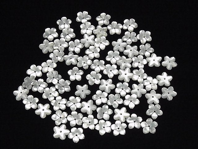 [Video] High quality White Shell (Silver-lip Oyster) AAA Flower [6 mm] [8 mm] [10 mm] [12 mm] [14 mm] Central hole!