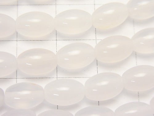 1strand $5.79! White Chalcedony Rice 9 x 6 x 6 mm 1strand beads (aprx.15 inch / 36 cm)