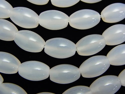 Chalcedony, Rice Gemstone Beads