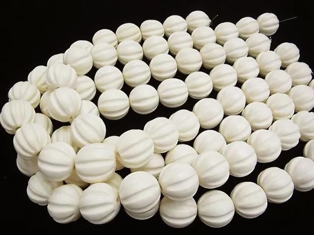 白木雕刻圓珠 20mm 1串 (約 15 英吋/38 公分)