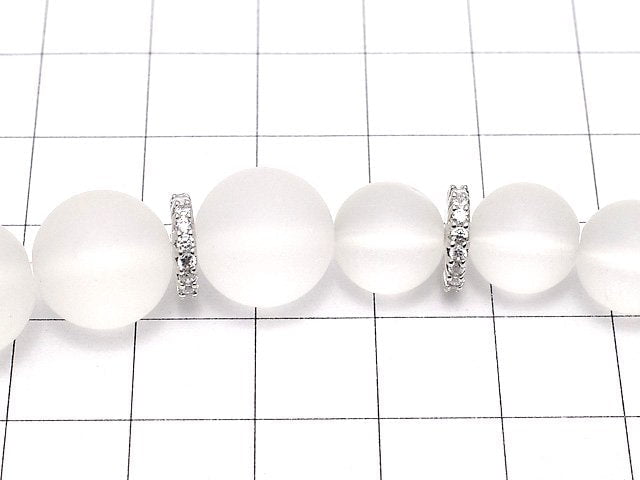 Metal Parts Rondelle 9 x 9 x 2 mm Silver Color (with CZ) 2 pcs $3.39!