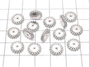 Metal Parts Rondelle 9 x 9 x 2 mm Silver Color (with CZ) 2 pcs $3.39!