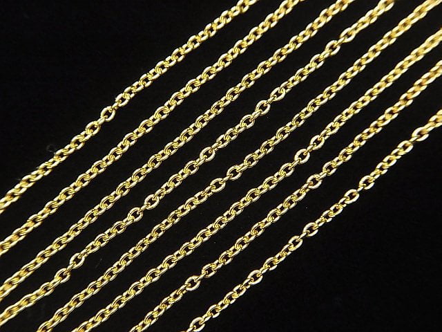 Silver925 Cable Chain 1.1mm 18KGP 10cm