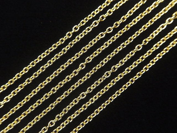 Silver925 Cable Chain 1.3mm 18KGP 10cm