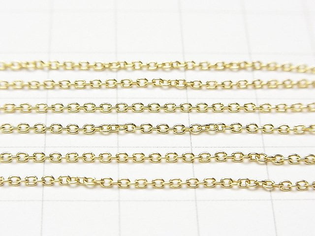 Silver925 Cable Chain 1.3mm 18KGP 10cm