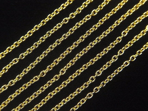 Silver925 Cable Chain 1.5mm 18KGP 10cm