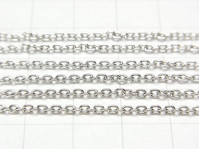 Silver925 Cable Chain 2 mm Rhodium Plated 10 cm $1.39!