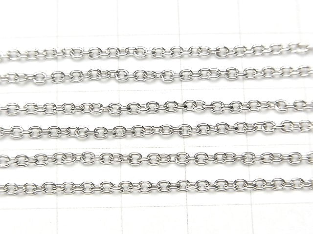 Silver925 Cable Chain 2 mm Rhodium Plated 10 cm $1.39!