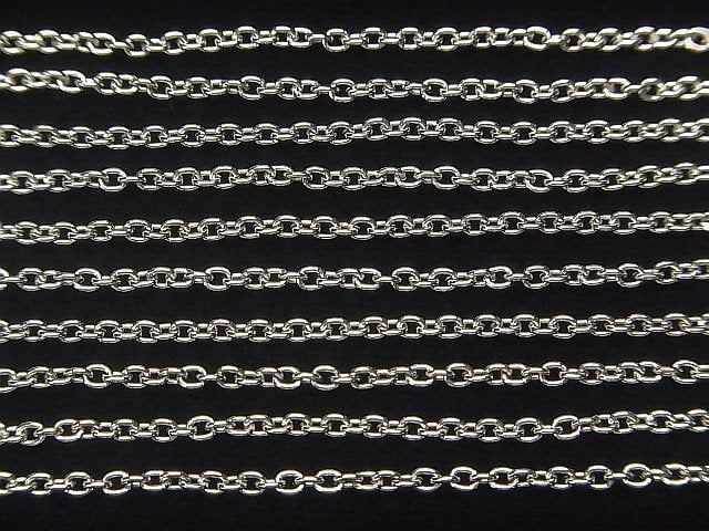 Silver925 Cable Chain 2 mm Rhodium Plated 10 cm $1.39!