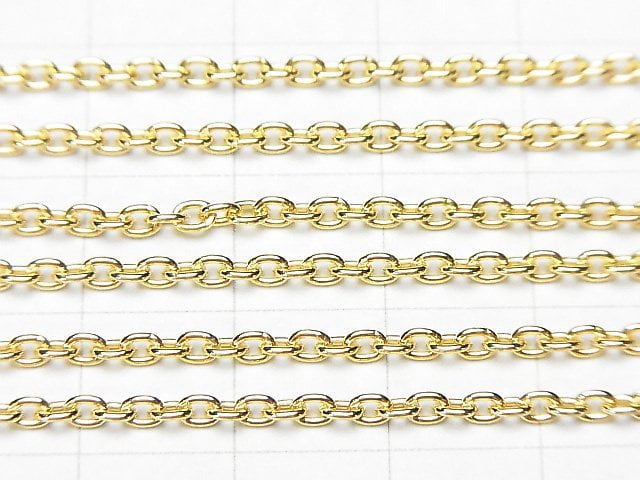 Silver925 Cable Chain 2.3mm 18KGP 10cm