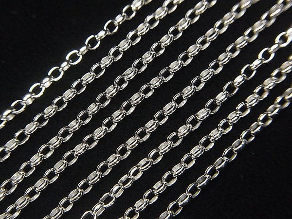 Silver925 Rolo Chain 2.0mm Rhodium Plated 10cm