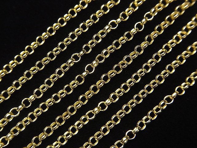 Silver925 Rolo Chain 2.0mm 18KGP 10cm